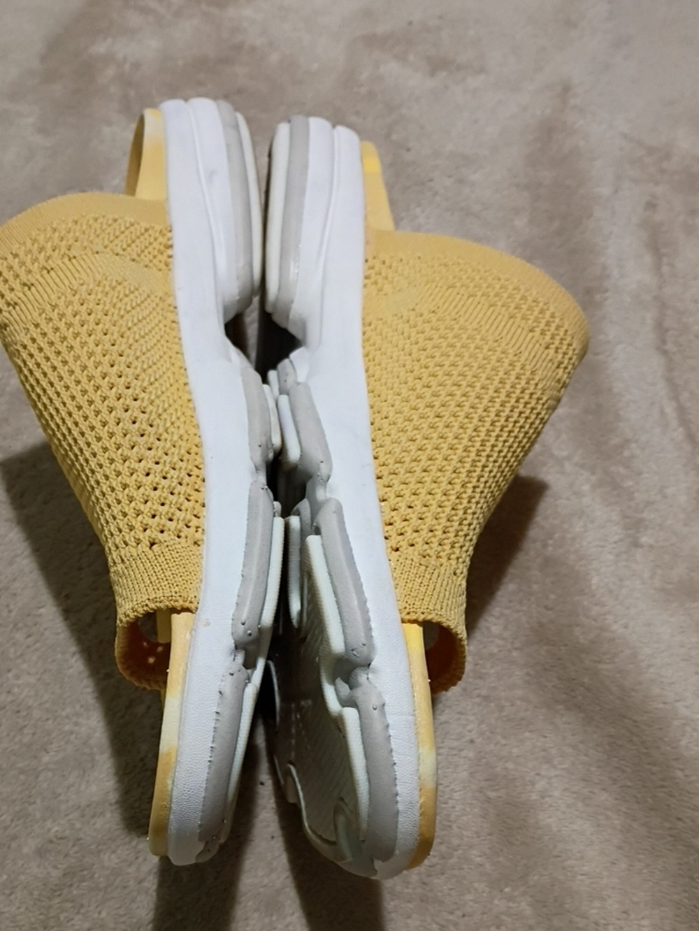 Yellow Knit Slide Sandals - Picture 5 of 8